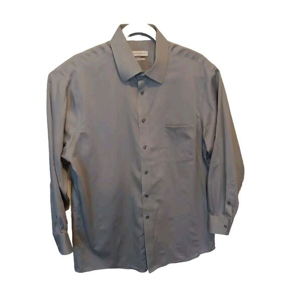 Joseph Abboud Other - Joseph Abboud Men’s Gray Dress Shirt Size 16.5 32/33 Button‎ Front Long Sleeve